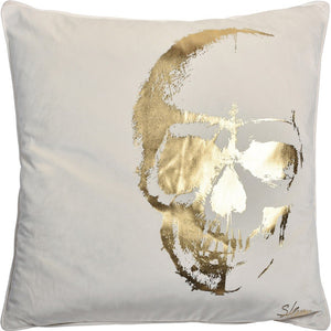Kelpie Gold Skull Printed Cushion